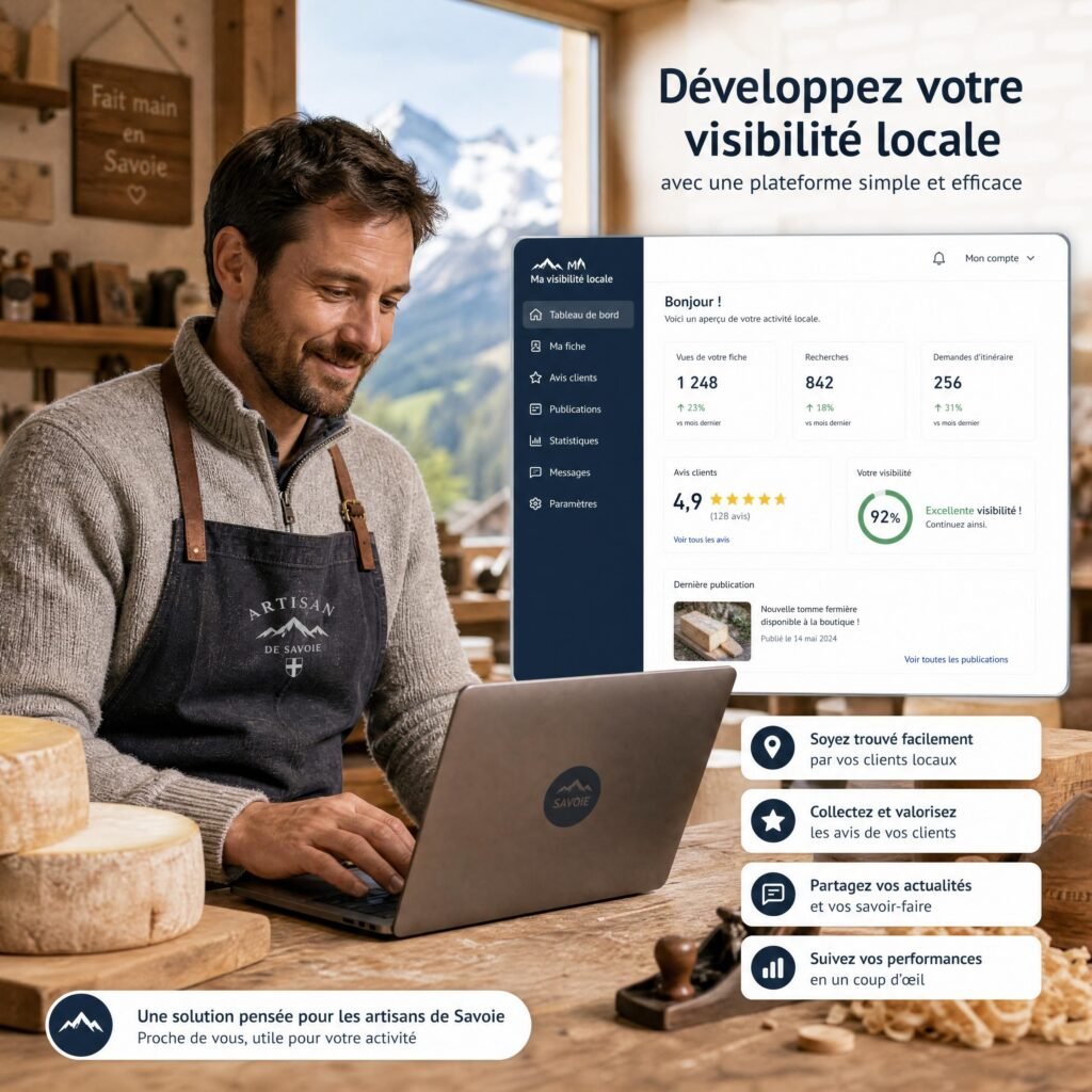artisan savoyard consultant une plateforme numérique pour développer sa visibilité locale
